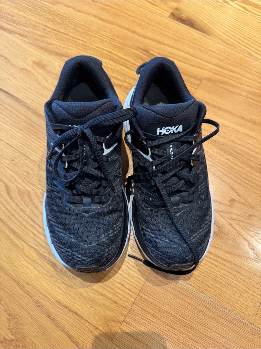 Hoka Women’s Gaviota 4 Black and White Athletic Running Shoes